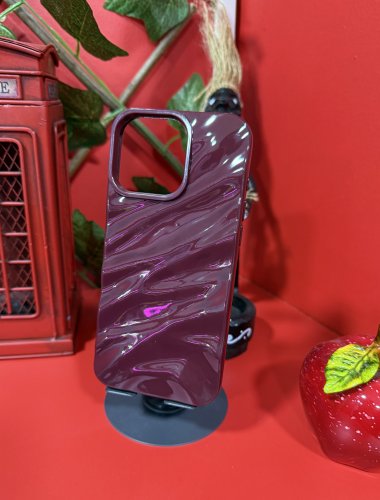 Iphone Parlak Bordo  Kılıf
