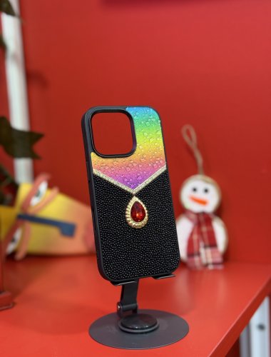 Taşları Dökülmez Su Damlacıklı Zümrüt kılıf