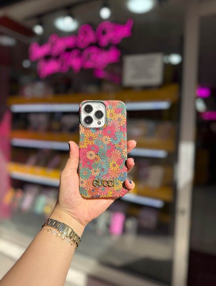 Gucci Çiçek Desenli Pastel Renkli Özgün Tasarım Kılıf 